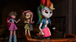 Size: 1920x1080 | Tagged: safe, artist:fd-daylight, character:fluttershy, character:pinkie pie, character:rainbow dash, my little pony:equestria girls, 3d, black mesa, crossover, half-life, source filmmaker