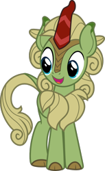 Size: 662x1080 | Tagged: safe, artist:iknowpony, character:forest fall, species:kirin, episode:sounds of silence, g4, my little pony: friendship is magic, .svg available, background kirin, male, simple background, smiling, solo, transparent background, vector