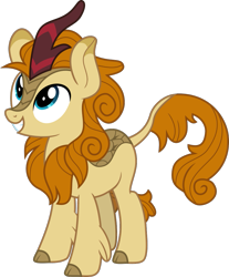 Size: 893x1080 | Tagged: safe, artist:iknowpony, character:autumn afternoon, species:kirin, episode:sounds of silence, g4, my little pony: friendship is magic, .svg available, background kirin, cute, kirinbetes, male, simple background, smiling, solo, transparent background, vector
