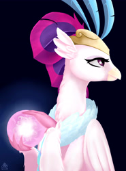 Size: 4000x5401 | Tagged: safe, artist:poecillia-gracilis19, character:queen novo, species:classical hippogriff, species:hippogriff, my little pony: the movie (2017), absurd resolution, bust, female, orb, portrait, profile, queen novo's orb, solo