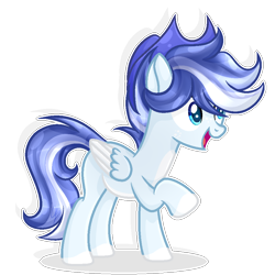Size: 944x944 | Tagged: safe, artist:xxmelody-scribblexx, oc, oc:blue, species:pegasus, species:pony, clothing, hat, male, simple background, solo, stallion, transparent background, two toned wings