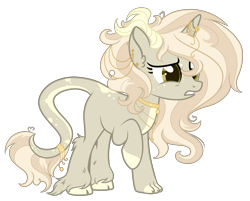 Size: 2892x2321 | Tagged: safe, artist:xxmelody-scribblexx, base used, oc, parent:discord, parent:sweet biscuit, species:pony, species:unicorn, cloven hooves, crack ship offspring, female, horn jewelry, hybrid, interspecies offspring, jewelry, mare, necklace, offspring, raised hoof, simple background, solo, transparent background, unshorn fetlocks