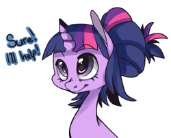 Size: 910x737 | Tagged: safe, artist:coffeechicken, character:twilight sparkle, alternate hairstyle