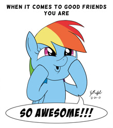 Size: 838x954 | Tagged: safe, artist:cartoon-eric, character:rainbow dash, species:pony, awesome face, dashface, female, solo