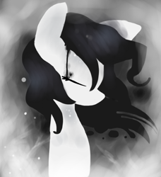 Size: 524x574 | Tagged: safe, artist:lucas47-46, oc, oc:bleached hibiscus, species:earth pony, species:pony, female, ink, mare, monochrome, solo