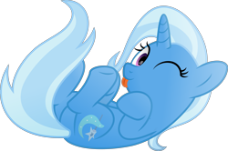 Size: 5579x3702 | Tagged: safe, artist:potato22, character:trixie, species:pony, absurd resolution, cute, cuteness overload, diatrixes, female, hnnng, one eye closed, raspberry, smiling, solo, tongue out, vector, wink