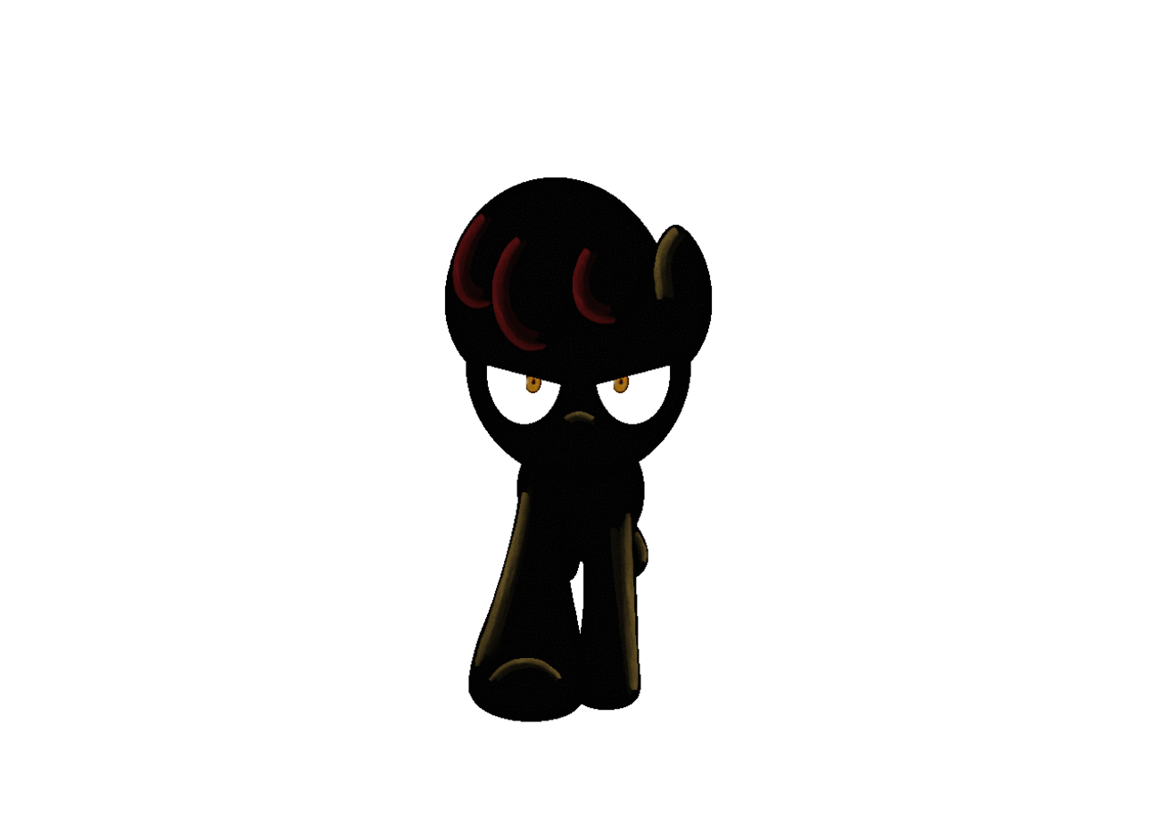 Size: 1296x932 | Tagged: safe, artist:pupster0071, character:apple bloom, species:earth pony, species:pony, animated, creepy bloom, female, filly, gif, it's coming right at us, luna game, running, simple background, solo, white background