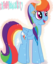 Size: 1024x1229 | Tagged: safe, artist:xxfluffypachirisuxx, character:rainbow dash, species:crystal pony, species:pony, episode:the crystal empire, g4, my little pony: friendship is magic, crystallized, female, simple background, solo, transparent background