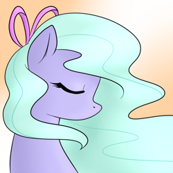 Size: 500x500 | Tagged: safe, artist:marikaefer, character:flitter, species:pony, alternate hairstyle, ask flitter and cloudchaser, bust, female, portrait, solo