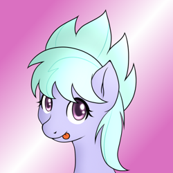 Size: 500x500 | Tagged: safe, artist:marikaefer, character:flitter, species:pony, alternate hairstyle, ask flitter and cloudchaser, bust, female, mane swap, portrait, solo