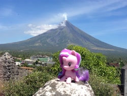 Size: 3264x2448 | Tagged: safe, artist:don2602, character:starlight glimmer, species:pony, species:unicorn, bicol, brushable, cute, irl, irl pony, mayon volcano, philippines, photo, ponies around the world, solo, toy