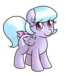 Size: 651x738 | Tagged: safe, artist:marikaefer, character:cloudchaser, oc, oc:cirrus wing, parent:cloudchaser, parent:flitter, species:pony, ask flitter and cloudchaser, female, filly, magical lesbian spawn, offspring, parents:pegacest, product of incest, simple background, solo, transparent background