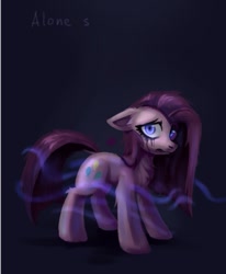 Size: 475x576 | Tagged: safe, artist:amy-gamy, character:pinkamena diane pie, character:pinkie pie, species:earth pony, species:pony, alone, chest fluff, crying, dock, female, looking at you, makeup, running makeup, sad, solo