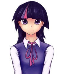 Size: 539x613 | Tagged: safe, artist:fajeh, character:twilight sparkle, species:human, bust, female, humanized, portrait, solo