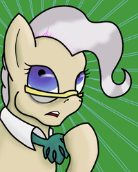 Size: 2000x2500 | Tagged: safe, artist:tunrae, character:mayor mare, species:earth pony, species:pony, newbie artist training grounds, atg 2019, collar, female, glasses, mane dye, simple background, solo