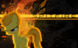 Size: 1920x1200 | Tagged: safe, artist:vexx3, edit, character:spitfire, species:pegasus, species:pony, female, mare, solo, wallpaper, wallpaper edit