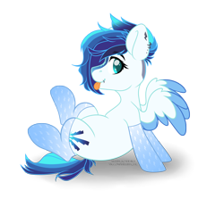 Size: 4584x4091 | Tagged: safe, artist:hellishprogrammer, oc, oc only, oc:sonic blast (ice1517), parent:rainbow dash, parent:soarin', parents:soarindash, species:pegasus, species:pony, icey-verse, clothing, ear piercing, earring, female, heart eyes, jewelry, lip piercing, mare, markings, offspring, piercing, raised leg, simple background, sitting, socks, solo, tongue out, transparent background, wingding eyes, ych result