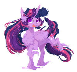 Size: 587x549 | Tagged: safe, artist:rossignolet, character:twilight sparkle, character:twilight sparkle (alicorn), species:alicorn, species:pony, chest fluff, cute, ear fluff, ethereal mane, galaxy mane, simple background, sparkles, transparent background, twiabetes