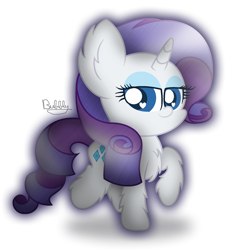 Size: 1696x1887 | Tagged: safe, artist:bubbly-storm, character:rarity, species:pony, species:unicorn, chest fluff, chibi, cute, ear fluff, female, fluffy, heart eyes, leg fluff, mare, raribetes, simple background, solo, speedpaint available, transparent background, wingding eyes