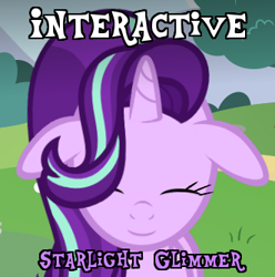 Size: 331x333 | Tagged: safe, artist:comfydove, character:starlight glimmer, species:pony, species:unicorn, cute, eyes closed, female, flash game, floppy ears, link in source, mare, solo, thumbnail
