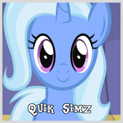 Size: 300x300 | Tagged: safe, artist:comfydove, character:trixie, species:pony, species:unicorn, cute, female, flash game, link in source, looking at you, mare, smiling