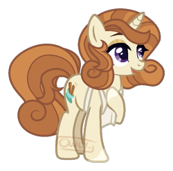Size: 717x708 | Tagged: safe, artist:owl-clockwork, base used, character:cinnamon chai, species:pony, apron, clothing, simple background, solo, transparent background, watermark
