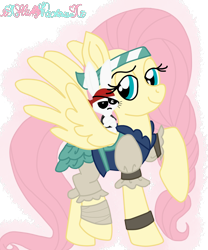 Size: 1024x1229 | Tagged: safe, artist:xxfluffypachirisuxx, character:angel bunny, character:fluttershy, species:pony, clothing, duo, pirate, pirate fluttershy, simple background, transparent background
