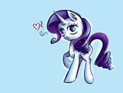 Size: 3965x3000 | Tagged: safe, artist:coco-drillo, character:rarity, species:pony, species:unicorn, drills, female, heart, love, simple background, solo, vain, waifu