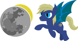 Size: 9359x4977 | Tagged: safe, artist:cosmiceclipsed, derpibooru original, oc, oc only, oc:silver eclipse, species:bat pony, species:pony, bat pony oc, bat wings, cutie mark, ear fluff, fangs, flying, male, membranous wings, simple background, slit eyes, slit pupils, solo, stallion, transparent background, vector, wings
