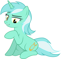 Size: 3985x3882 | Tagged: safe, artist:junkiesnewb, character:lyra heartstrings, species:pony, species:unicorn, .psd available, background pony, female, raised hoof, simple background, solo, transparent background, vector