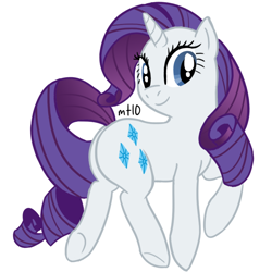 Size: 600x600 | Tagged: safe, artist:empty-10, character:rarity, species:pony, species:unicorn, g4, female, looking back, mare, photoshop, plot, simple background, smiling, solo, white background