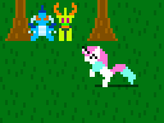 Size: 320x240 | Tagged: safe, artist:derek the metagamer, character:princess ember, character:thorax, species:changeling, species:dragon, species:reformed changeling, animated, aseprite, blushing, crossover, galarian ponyta, glow, jealous, pixel art, pokemon sword and shield, pokémon, ponyta
