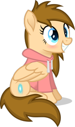 Size: 1193x2010 | Tagged: safe, artist:peahead, oc, oc only, oc:stellar winds, species:pegasus, species:pony, blue eyes, female, floppy ears, frown, grin, happy, mare, simple background, sitting, smiling, solo, surprised, transparent background, vector