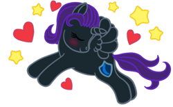 Size: 607x375 | Tagged: safe, artist:vasillium, oc, oc only, oc:nyx, species:alicorn, species:pony, adorable face, adorkable, alicorn oc, blushing, closed mouth, cute, cutie mark, diabetes, dork, emoji, eyelashes, eyes closed, female, filly, flying, graceful, happy, head, heart, horn, moon, nostrils, nyxabetes, princess, royalty, shield, simple background, smiling, solo, spread wings, stars, transparent background, wings