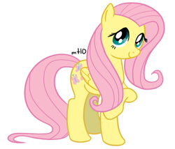 Size: 700x600 | Tagged: safe, artist:empty-10, character:fluttershy, species:pegasus, species:pony, g4, female, mare, photoshop, raised hoof, simple background, solo, white background
