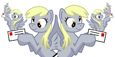 Size: 400x200 | Tagged: safe, artist:don-ko, character:derpy hooves, species:pegasus, species:pony, animated, artifact, cute, derpabetes, derpception, droste effect, endless, envelope, female, gif, holding, hoof hold, inception, infinity, loop, mail, mare, perfect loop, recursion, silly, silly pony, simple background, smiling, solo, spread wings, strange, transparent background, wat, weird, wings
