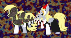 Size: 1836x999 | Tagged: safe, artist:umneem, character:derpy hooves, species:pegasus, species:pony, clothing, cosplay, costume, not salmon, rumia, touhou, wat