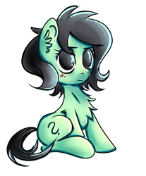 Size: 2497x3020 | Tagged: safe, artist:coco-drillo, oc, oc only, oc:filly anon, species:earth pony, species:pony, angery, angry, annoyed, blushing, chest fluff, ear fluff, female, filly, high res, simple background, solo, white background
