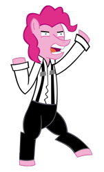 Size: 1061x1761 | Tagged: safe, artist:jewelsfriend, character:pinkie pie, species:pony, bipedal, crossover, gabe, penny arcade
