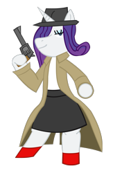 Size: 978x1500 | Tagged: safe, artist:jewelsfriend, character:rarity, species:pony, bipedal, crossover, gun, moira, penny arcade