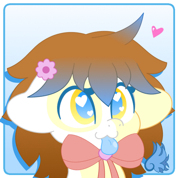 Size: 600x600 | Tagged: safe, artist:hungrysohma, part of a set, oc, oc only, oc:kushell, species:pony, :3, animated, blep, bow tie, bust, commission, female, floating heart, floating wings, gif, heart, heart eyes, loop, portrait, solo, tongue out, wingding eyes, wings, ych result