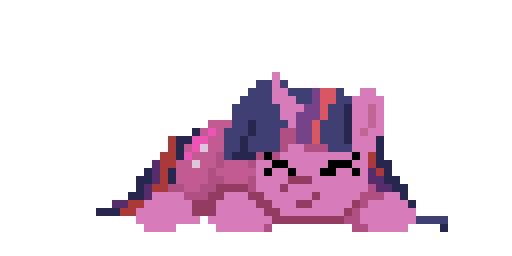 Size: 512x256 | Tagged: safe, artist:thefloatingtree, character:twilight sparkle, species:pony, animated, breathing, cute, female, gif, mare, pixel art, simple background, sleeping, solo, transparent background, twiabetes