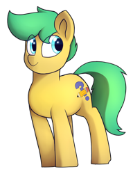 Size: 2146x2791 | Tagged: safe, alternate version, artist:perezadotarts, derpibooru original, edit, oc, oc:pen sketchy, species:earth pony, species:pony, 2020 community collab, derpibooru community collaboration, cutie mark, male, mane, simple background, smiling, solo, tail, that was fast, transparent background