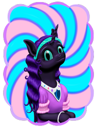 Size: 2448x3264 | Tagged: safe, artist:vasillium, oc, oc only, oc:nyx, species:alicorn, species:pony, accessories, adorable face, alicorn oc, armband, closed mouth, clothing, cute, cutie mark, cutie mark clothes, diabetes, dress, ears up, eyelashes, eyes open, female, gem, happy, headband, high res, horn, jewelry, lidded eyes, looking, looking at you, looking back, looking back at you, mare, moon, mouth closed, necklace, nostrils, pearl, princess, regalia, royalty, shield, simple background, sitting, smiling, solo, staring into your soul, transparent background, wall of tags, wings, wristband