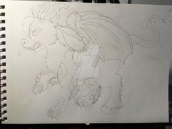 Size: 400x300 | Tagged: safe, artist:wolfspiritclan, oc, oc only, oc:adean the draconequus, self insert, species:draconequus, draconequus hybrid, draconequus oc, realistic, solo, traditional art