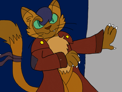 Size: 1024x768 | Tagged: source needed, useless source url, safe, artist:wolfspiritclan, character:capper dapperpaws, species:abyssinian, species:anthro, capperbetes, cat, clothing, coat, cute, furry, looking at you, male, solo