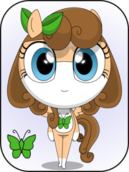 Size: 3000x3988 | Tagged: safe, artist:keronianniroro, oc, oc only, oc:jade butterfly, species:anthro, species:pegasus, species:pony, bow, commission, crossover, female, hybrid, keponian, keronian, keroro gunsou, sergeant frog, solo, species swap