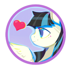 Size: 2449x2449 | Tagged: safe, artist:angusdra, oc, oc only, species:pegasus, species:pony, avatar, circle, female, heart, mare, simple background, solo, transparent background