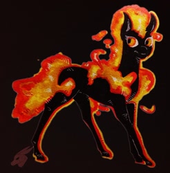 Size: 1280x1303 | Tagged: safe, artist:angusdra, species:pony, black hole, black hole pony, messier 87, ponified, solo, traditional art