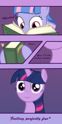 Size: 1500x3000 | Tagged: safe, artist:angusdra, character:twilight sparkle, character:wind sprint, species:pony, book, reading